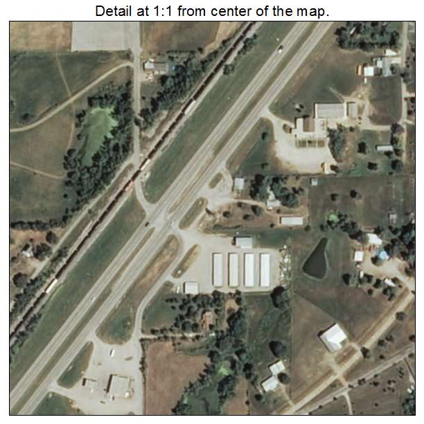 Foyil, Oklahoma aerial imagery detail