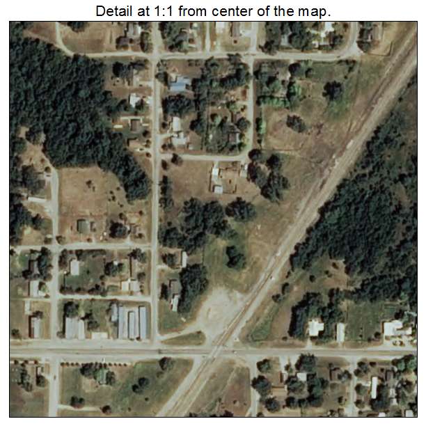 Francis, Oklahoma aerial imagery detail