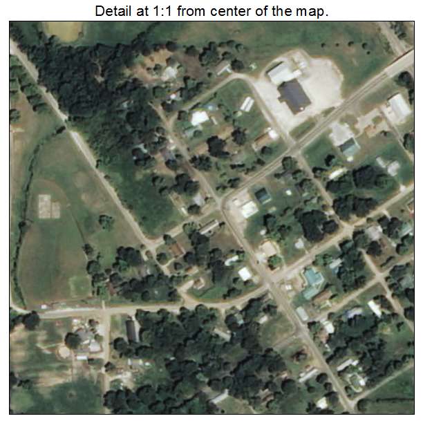 Gans, Oklahoma aerial imagery detail