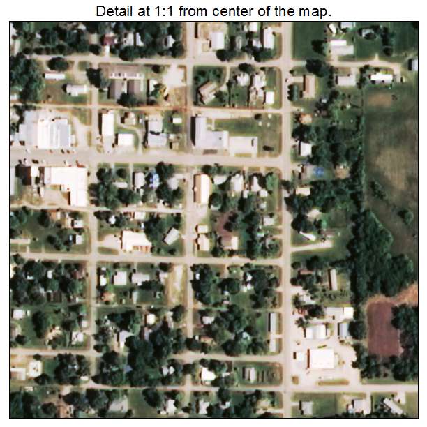 Glencoe, Oklahoma aerial imagery detail