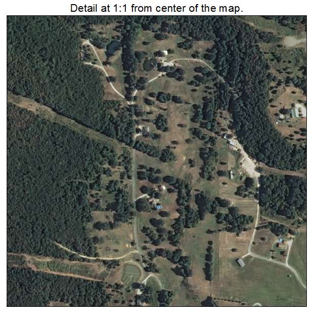 Gore, Oklahoma aerial imagery detail