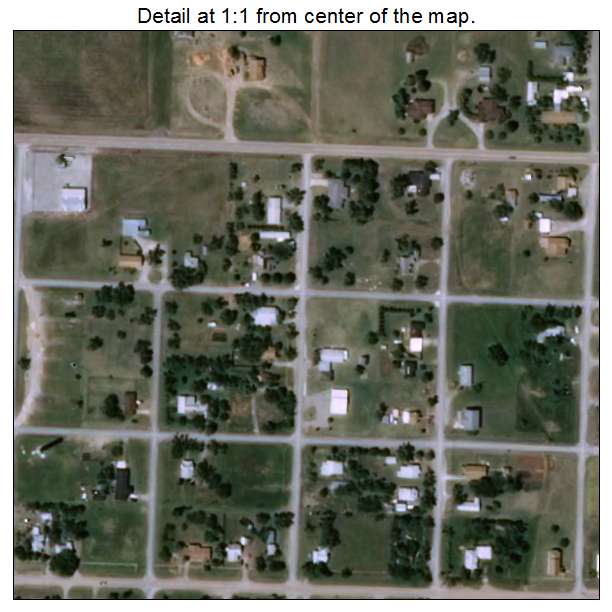 Gotebo, Oklahoma aerial imagery detail
