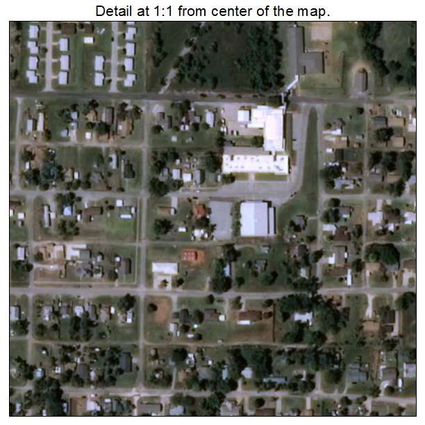 Gracemont, Oklahoma aerial imagery detail