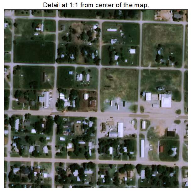 Grandfield, Oklahoma aerial imagery detail