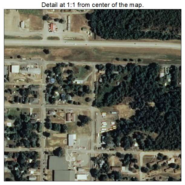 Haileyville, Oklahoma aerial imagery detail