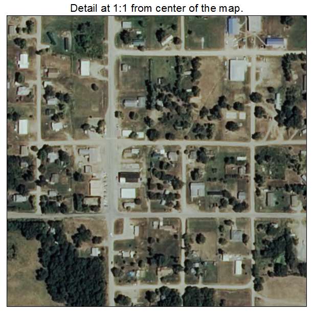 Hanna, Oklahoma aerial imagery detail
