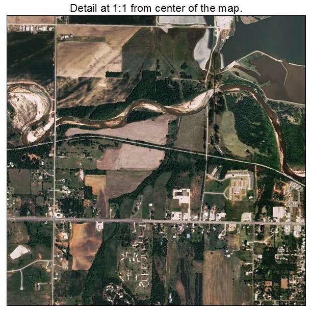 Harrah, Oklahoma aerial imagery detail