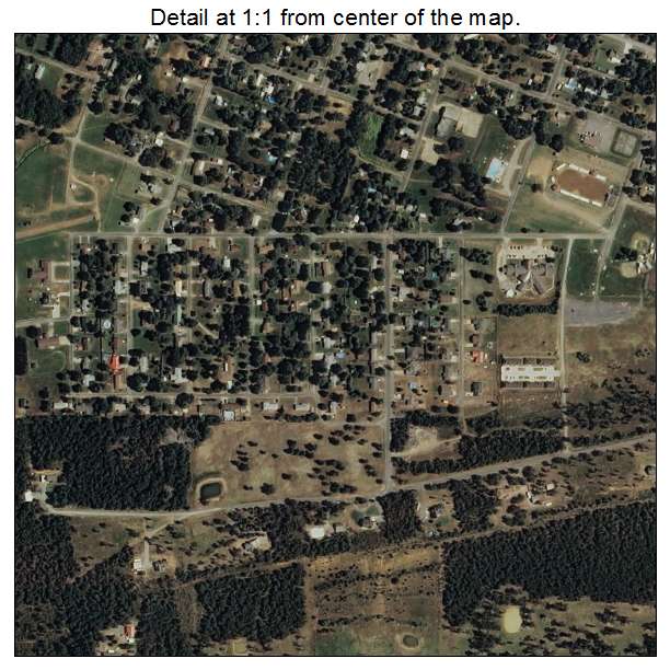 Hartshorne, Oklahoma aerial imagery detail