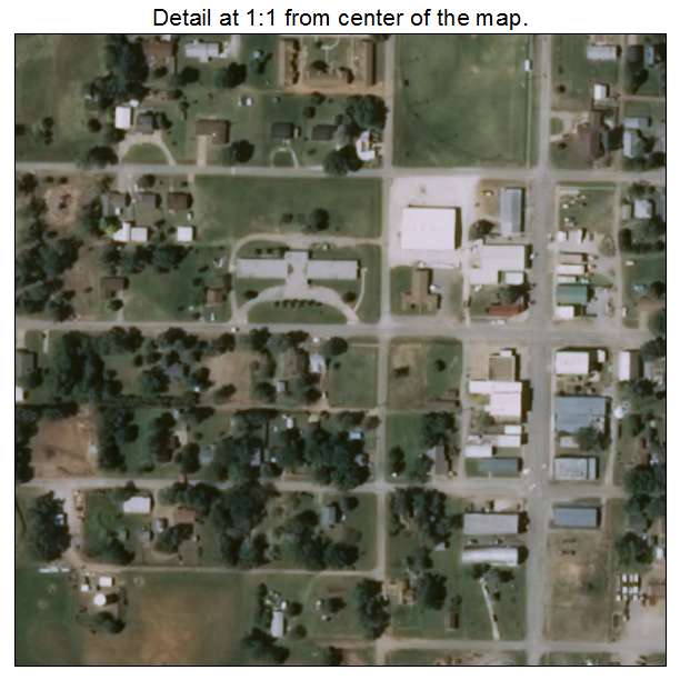 Helena, Oklahoma aerial imagery detail