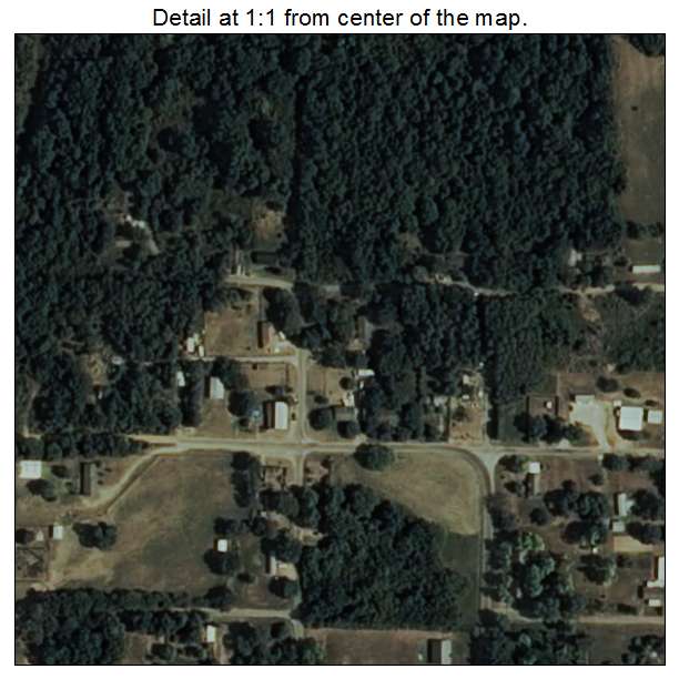 Hendrix, Oklahoma aerial imagery detail