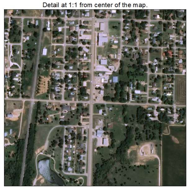 Hennessey, Oklahoma aerial imagery detail