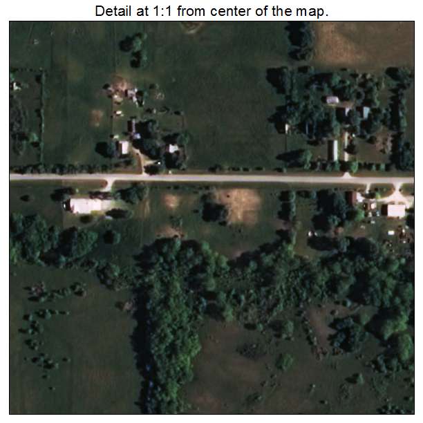 Hickory, Oklahoma aerial imagery detail