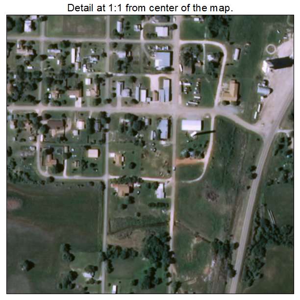 Hitchcock, Oklahoma aerial imagery detail