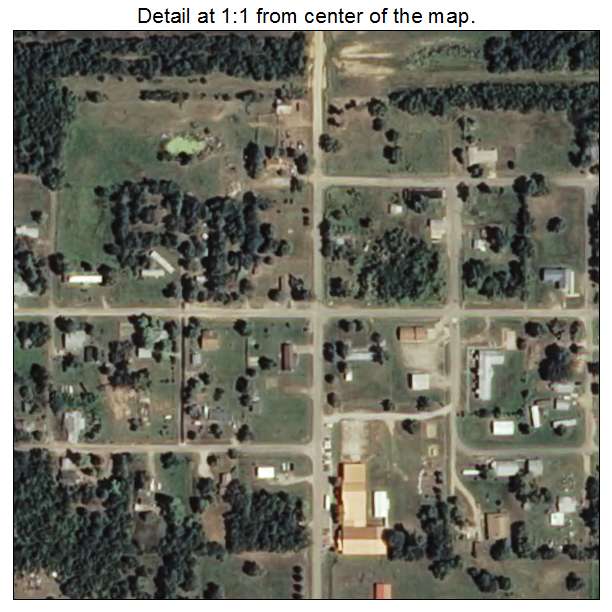 Hitchita, Oklahoma aerial imagery detail