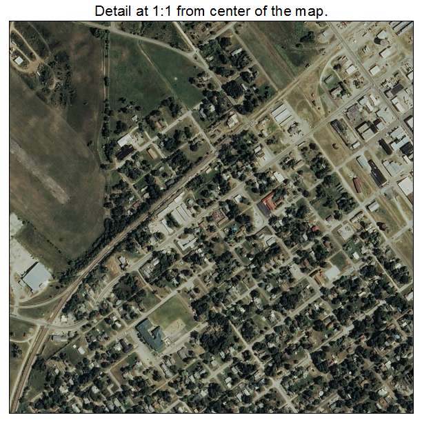 Holdenville, Oklahoma aerial imagery detail