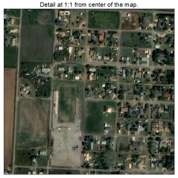 Hollis, Oklahoma aerial imagery detail