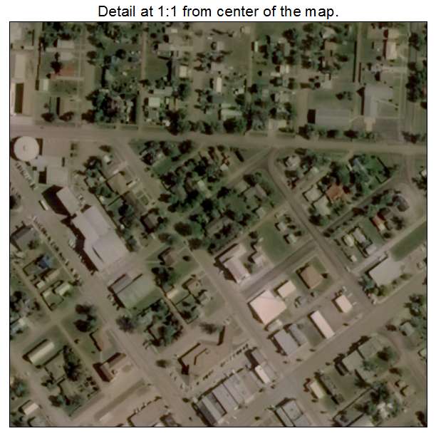 Hooker, Oklahoma aerial imagery detail