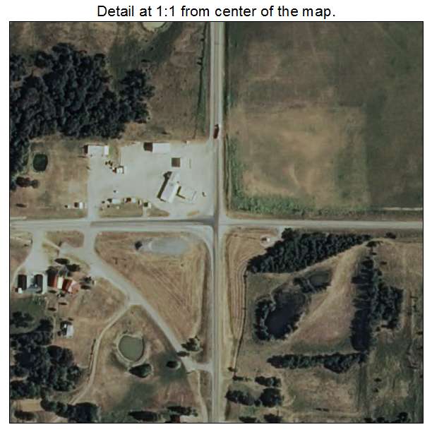 Horntown, Oklahoma aerial imagery detail