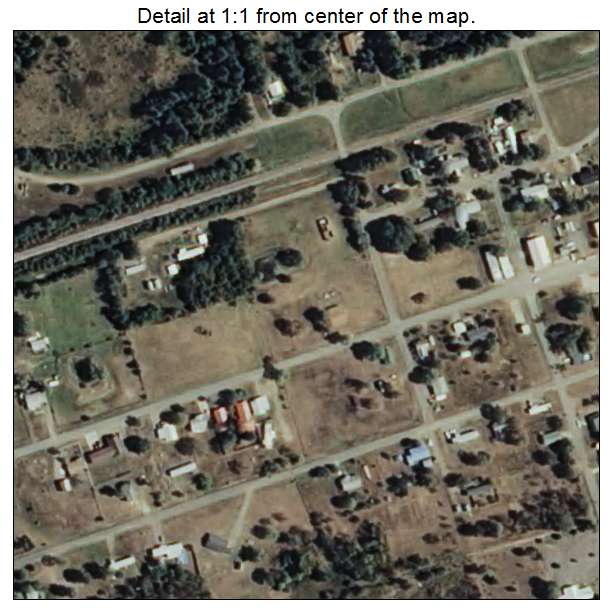 Howe, Oklahoma aerial imagery detail