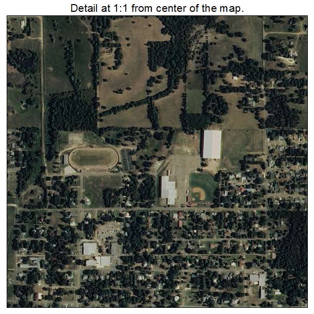 Hugo, Oklahoma aerial imagery detail