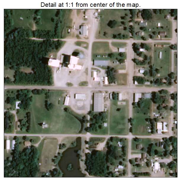 Hunter, Oklahoma aerial imagery detail