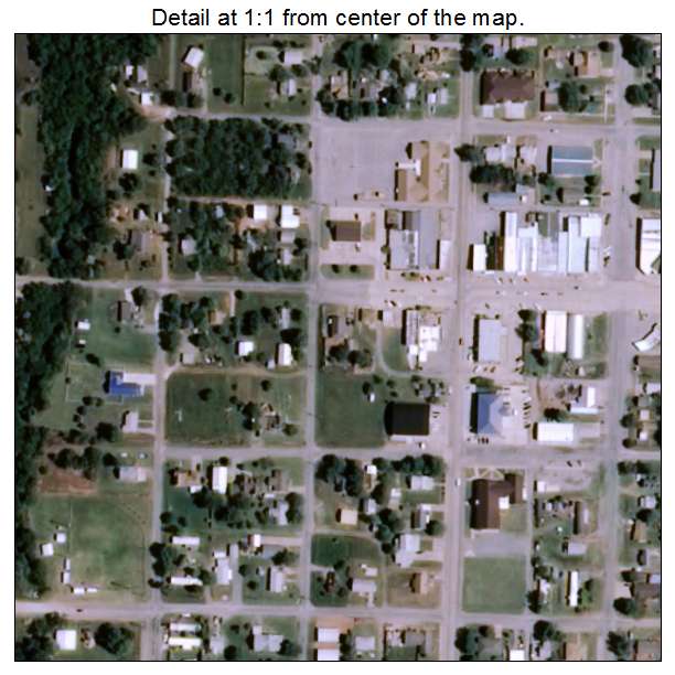 Hydro, Oklahoma aerial imagery detail