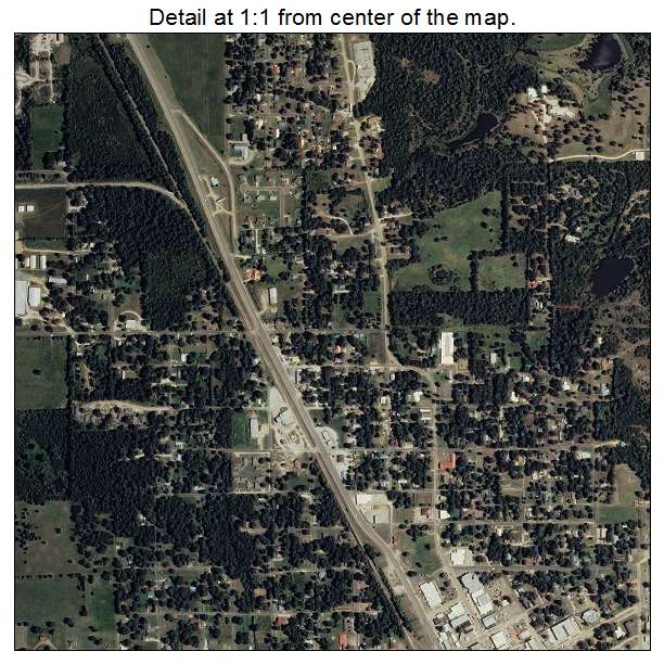 Idabel, Oklahoma aerial imagery detail