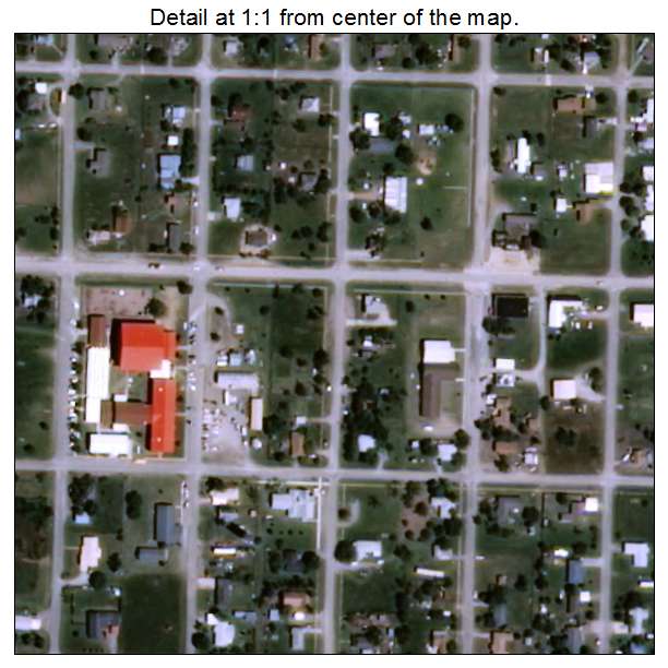 Indiahoma, Oklahoma aerial imagery detail