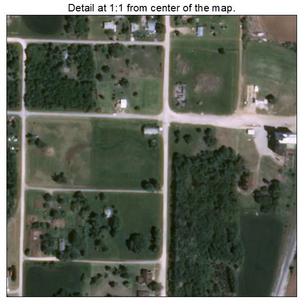 Jefferson, Oklahoma aerial imagery detail