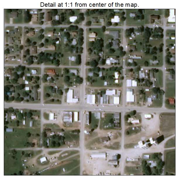 Jet, Oklahoma aerial imagery detail