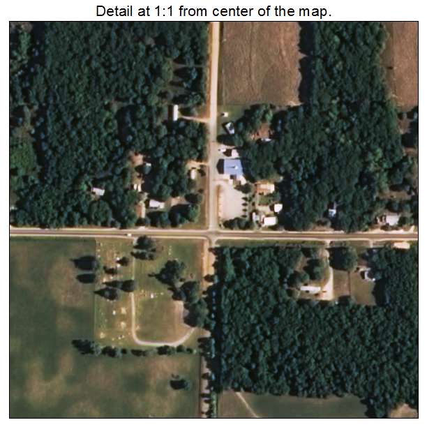 Johnson, Oklahoma aerial imagery detail