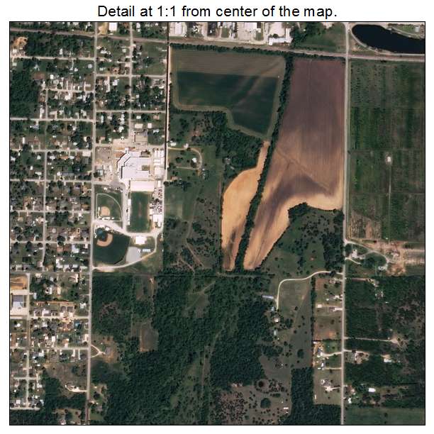 Jones, Oklahoma aerial imagery detail