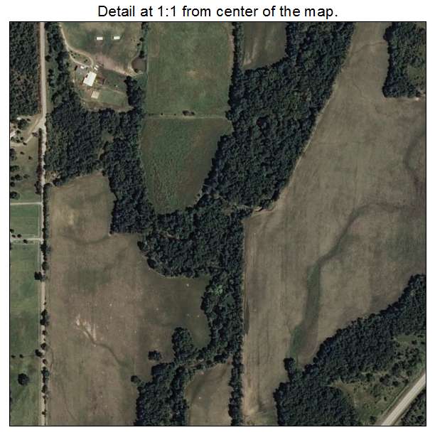 Kellyville, Oklahoma aerial imagery detail
