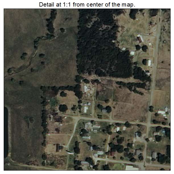 Kenefic, Oklahoma aerial imagery detail