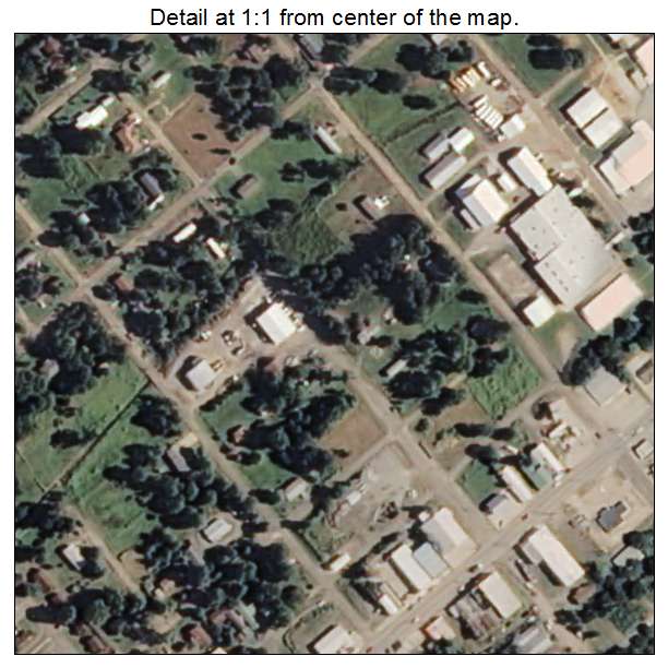 Keota, Oklahoma aerial imagery detail