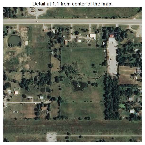 Kiefer, Oklahoma aerial imagery detail