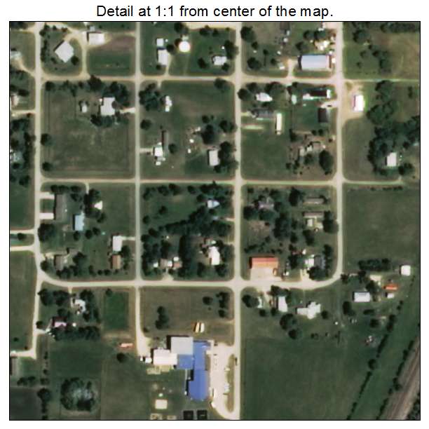 Kildare, Oklahoma aerial imagery detail