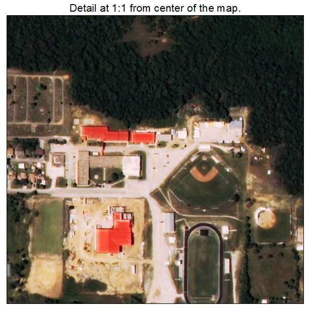 Kingston, Oklahoma aerial imagery detail