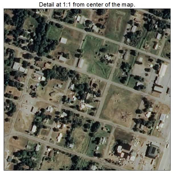 Kiowa, Oklahoma aerial imagery detail