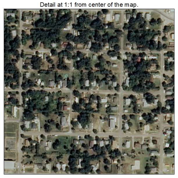 Konawa, Oklahoma aerial imagery detail