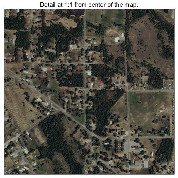Krebs, Oklahoma aerial imagery detail