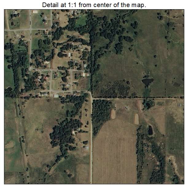 Lamar, Oklahoma aerial imagery detail
