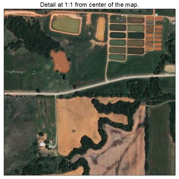 Langston, Oklahoma aerial imagery detail