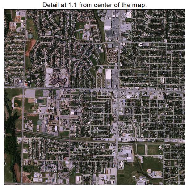 Lawton, Oklahoma aerial imagery detail