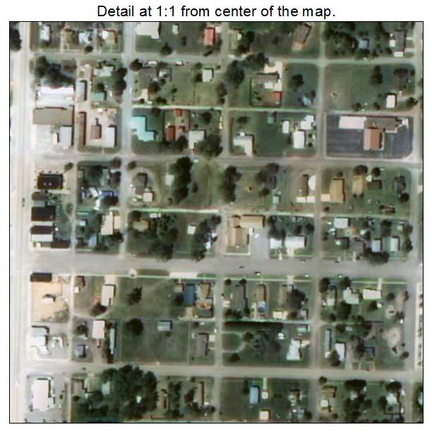 Leedey, Oklahoma aerial imagery detail