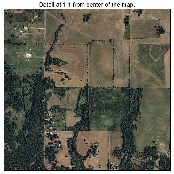 Liberty, Oklahoma aerial imagery detail