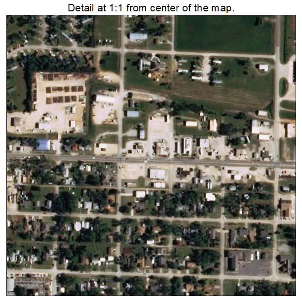 Lindsay, Oklahoma aerial imagery detail