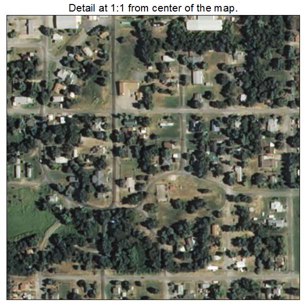 Locust Grove, Oklahoma aerial imagery detail