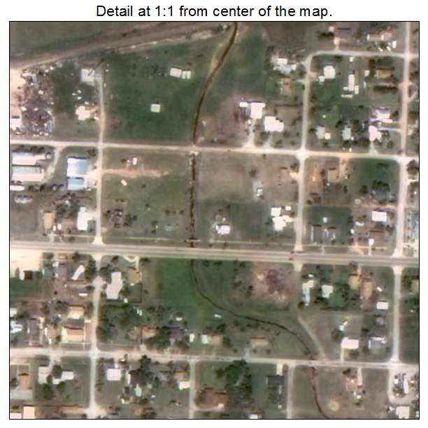 Lone Wolf, Oklahoma aerial imagery detail