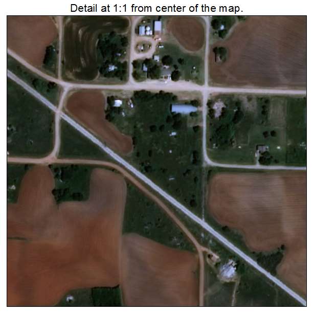 Loveland, Oklahoma aerial imagery detail